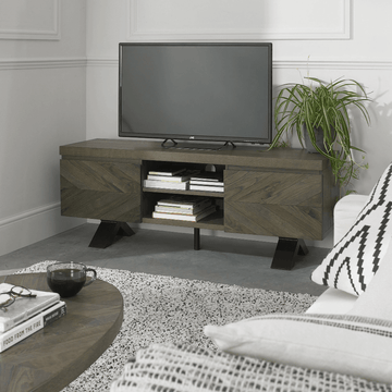 Bentley Designs Ellipse Fumed Oak Entertainment Unit
